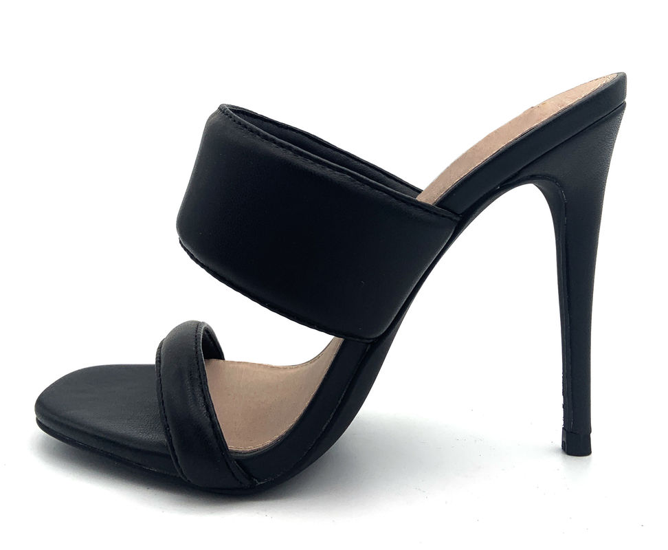 Backless Womens Mule Heels With Block Heel Stiletto Heel Type