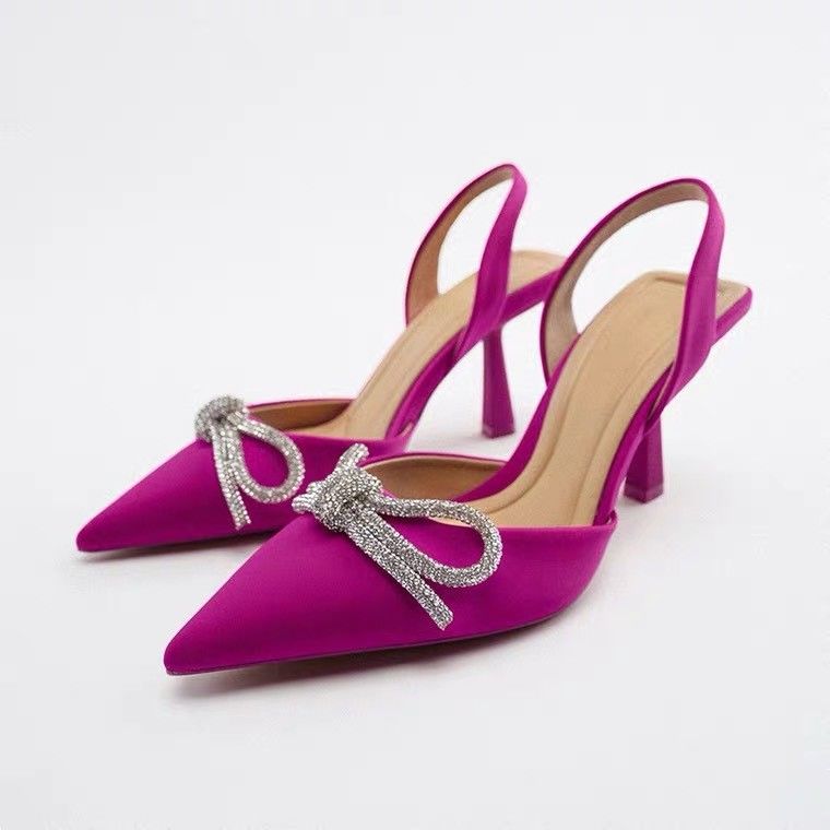Customized Womens High Heel Sandals With White Red Blue Color