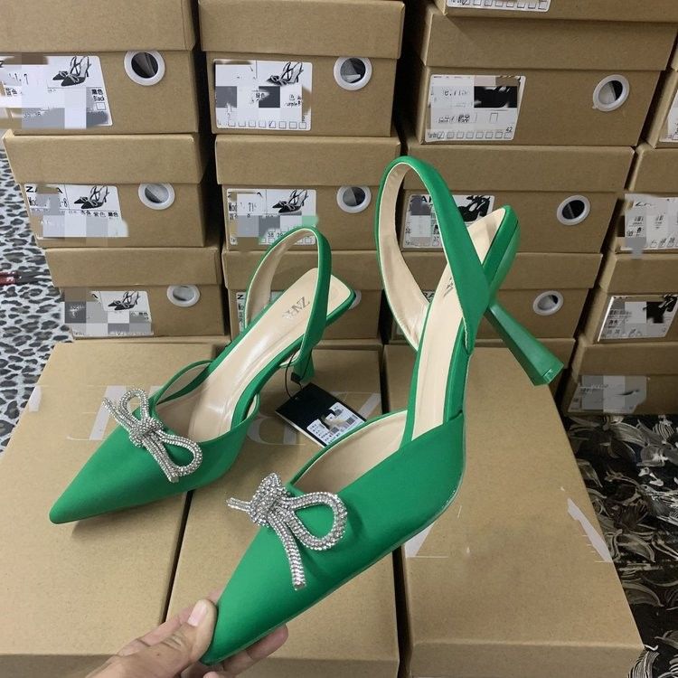 Customized Womens High Heel Sandals With White Red Blue Color