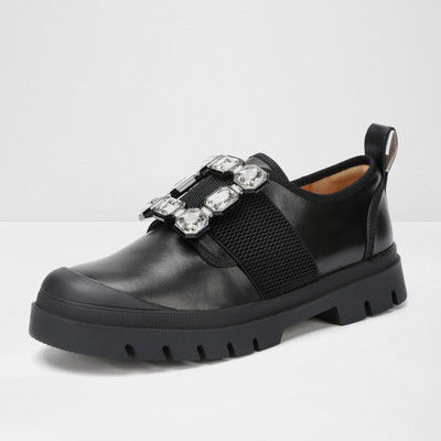 Elegant Red Color female platform shoes With  Rubber Outsole Material
