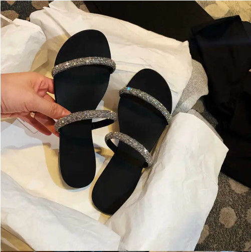 Customized Women Flat Sandals Summer With Buckle Lace Up Closure Type