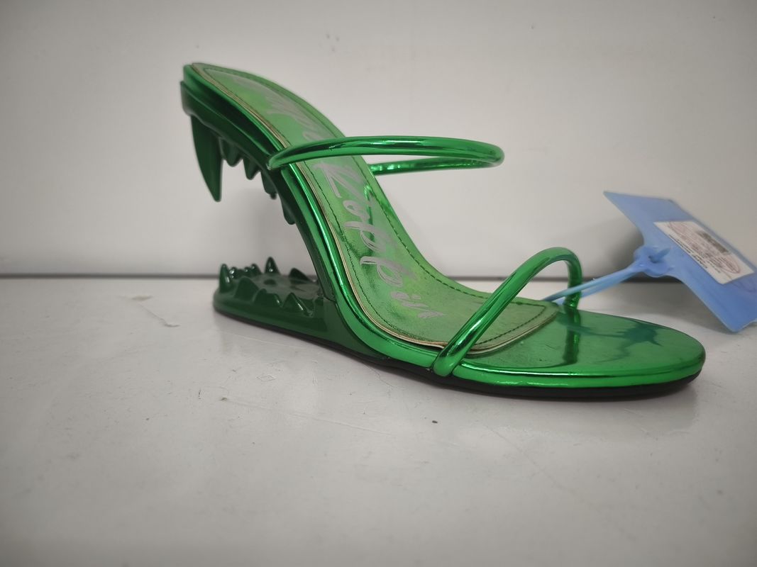 Slip On Closure Type Womens Pump Heels With Leather Lining Material green