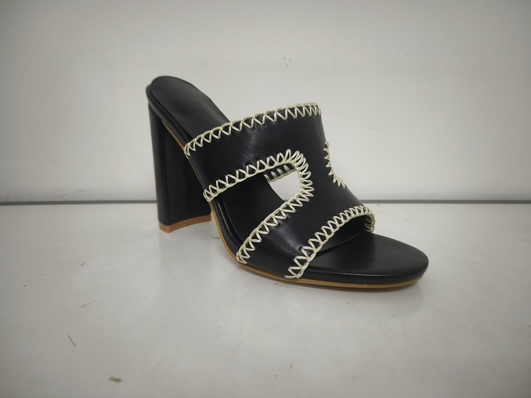 Durable Leather Lining Womens Pump Heels Chunky Type ISO9001
