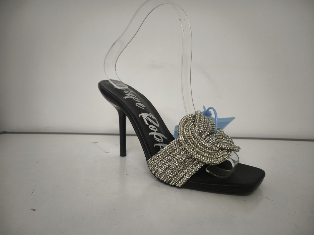 4.5In High Heel Ladies Court Shoes With Slip On Closure Type Leather Upper Material